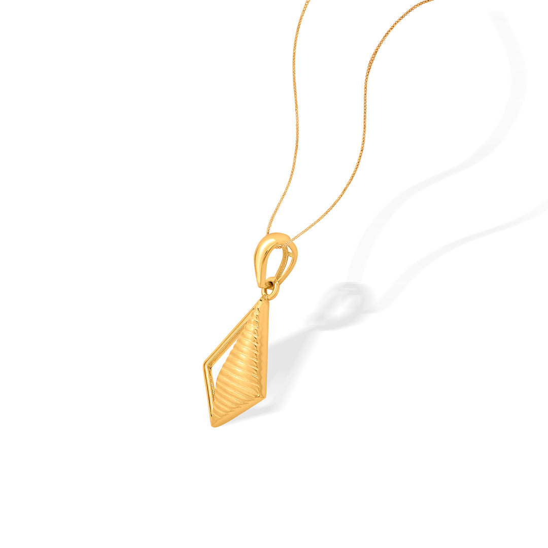 gilded rhombus gold pendant