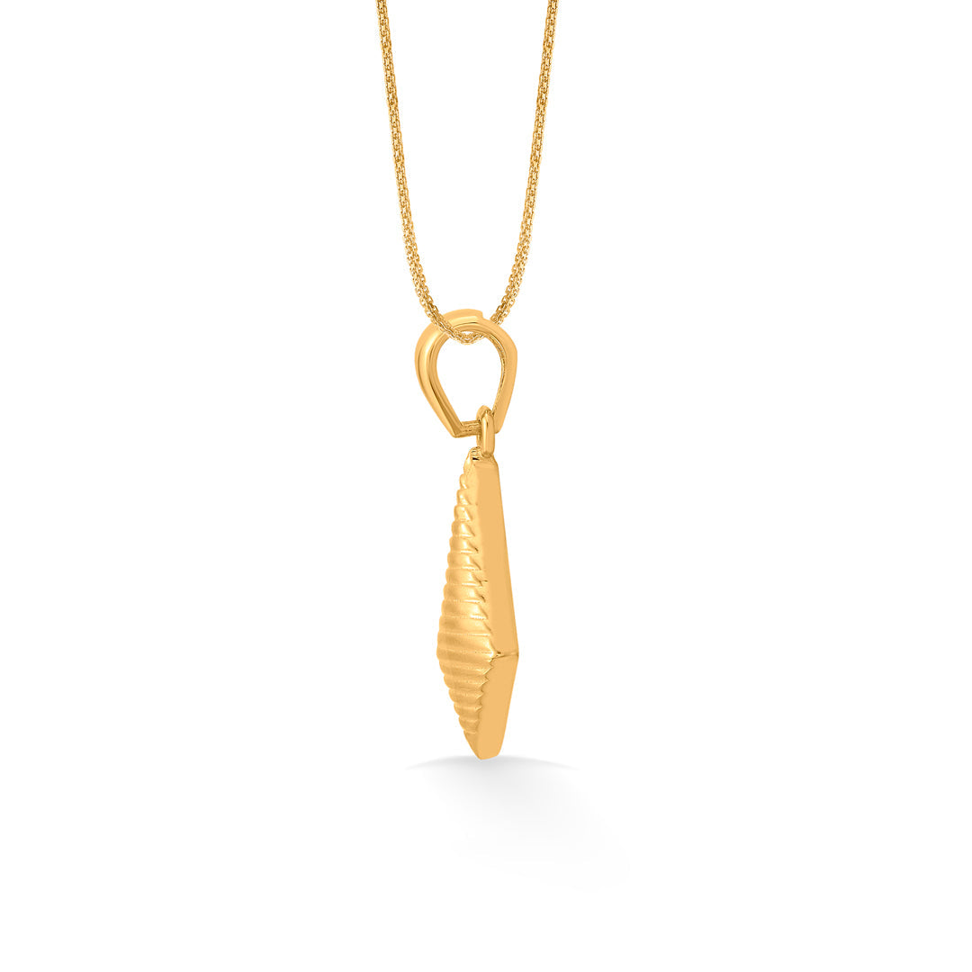 gilded rhombus gold pendant