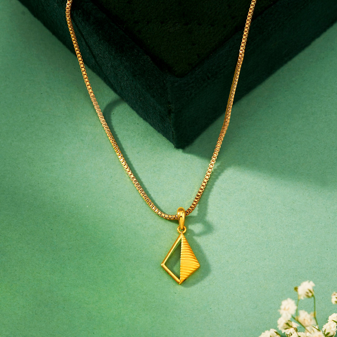gilded rhombus gold pendant