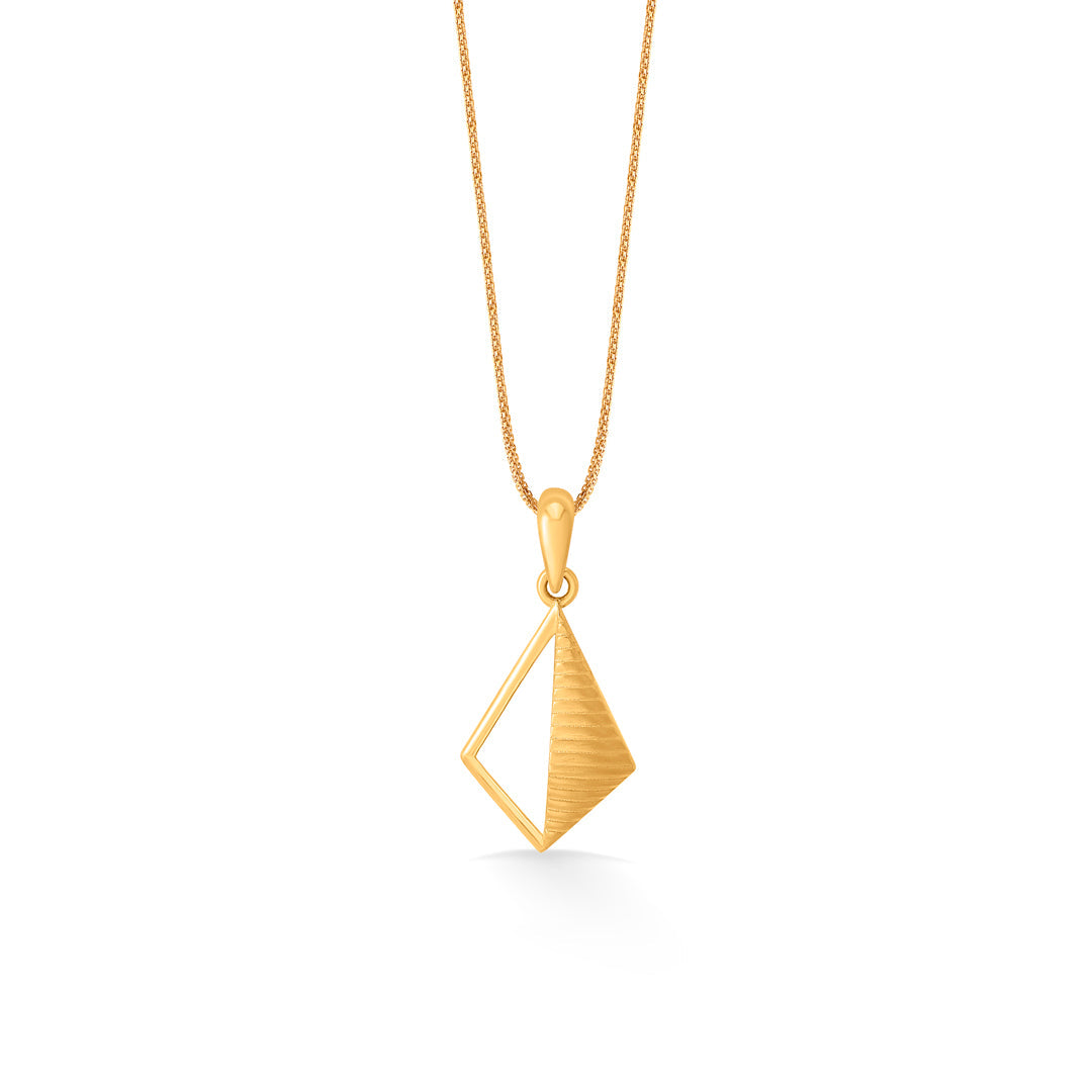 gilded rhombus gold pendant