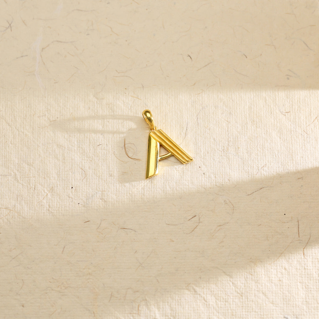 Aspire A Alphabet Gold Pendant