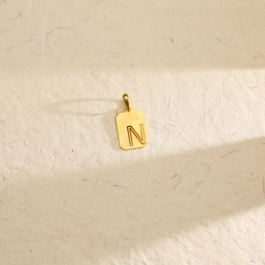 Nexa N Alphabet  Gold Pendant