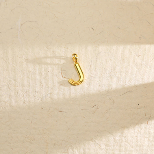 Jewel of J Alphabet Gold Pendant