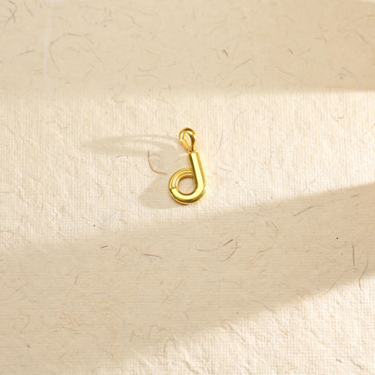 Diva D Alphabet  Gold Pendant