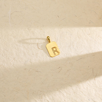 Royal R Alphabet  Gold Pendant