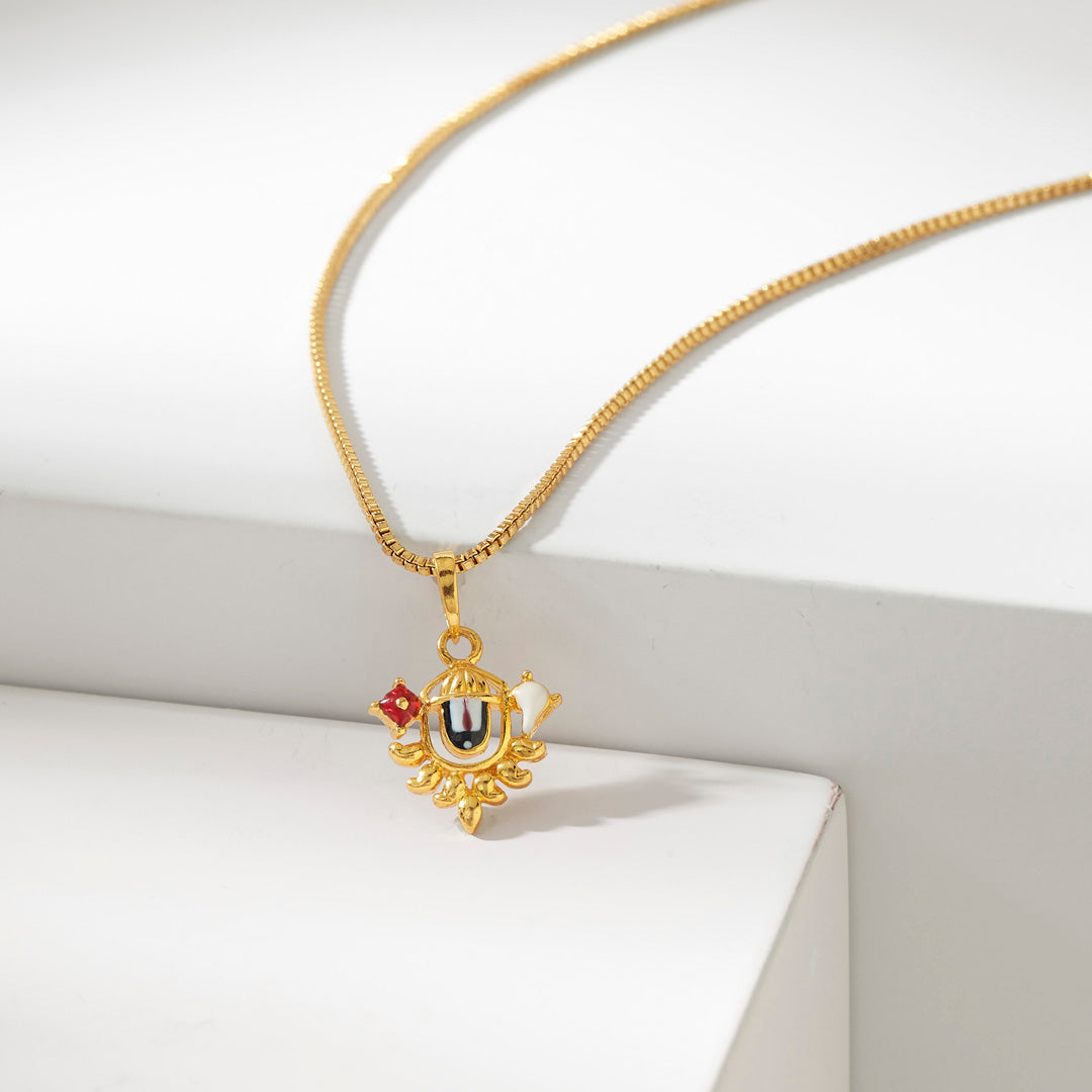 Balaji Religious Gold Pendant