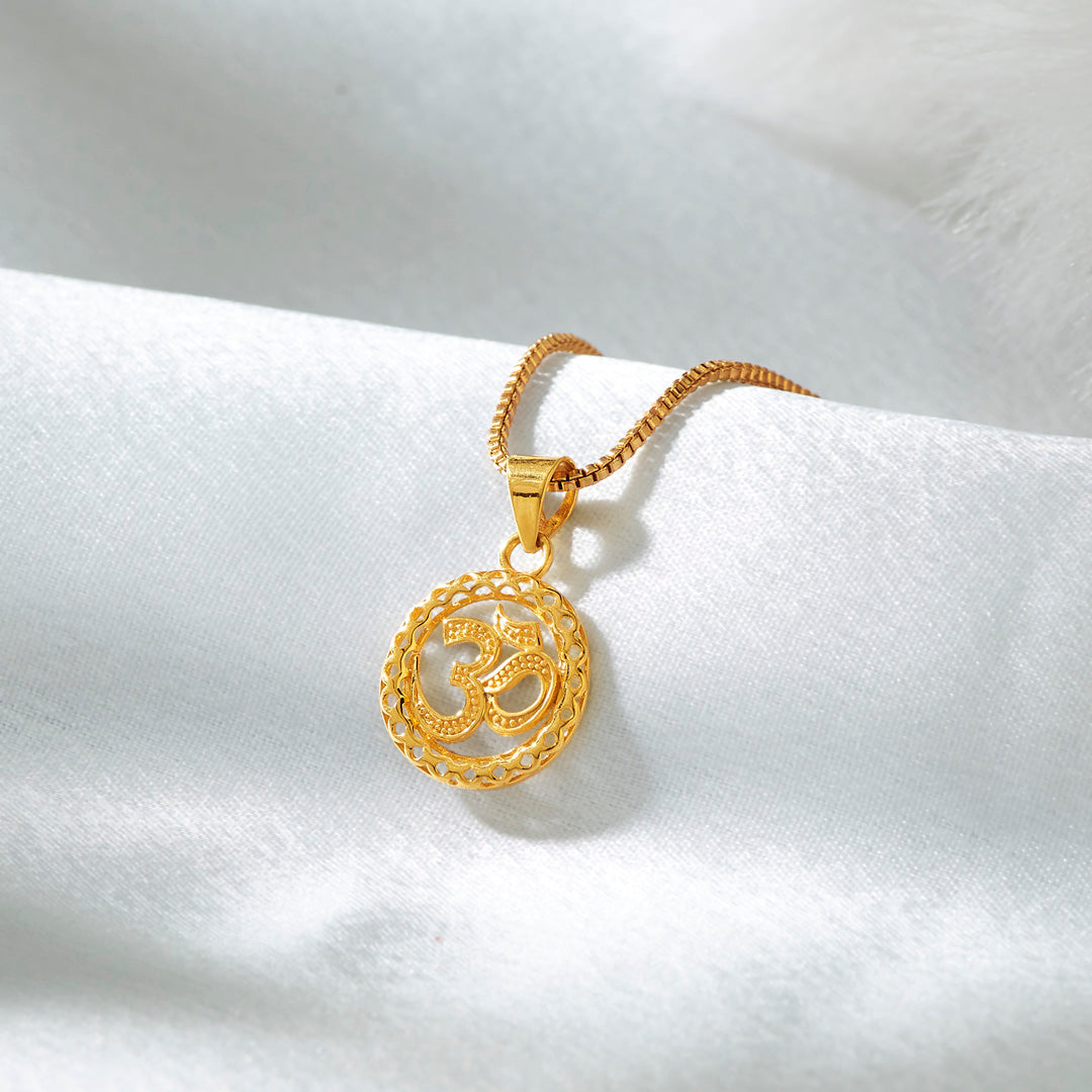 Om Aura Religious Gold Pendant