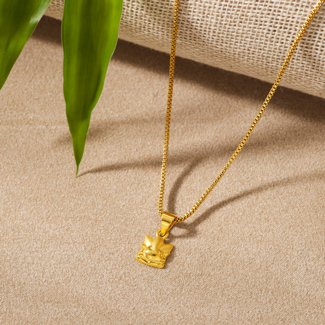 Sacred Ganesh Religious Gold Pendant