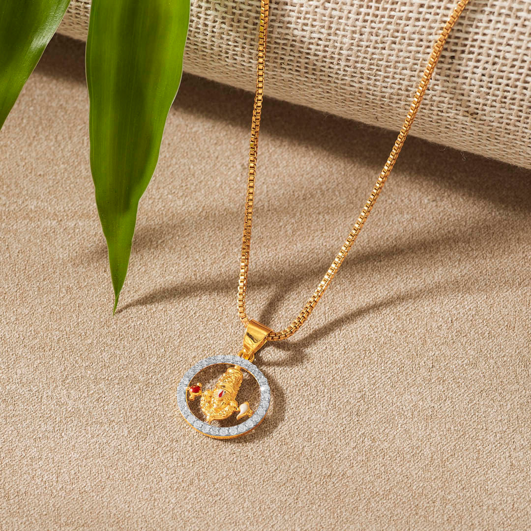 Tirupati Religious Gold Pendant