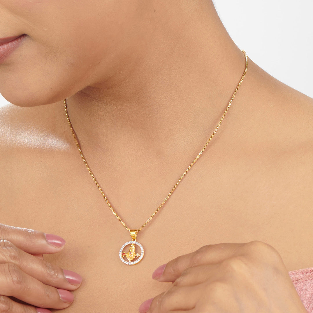 Tirupati Religious Gold Pendant