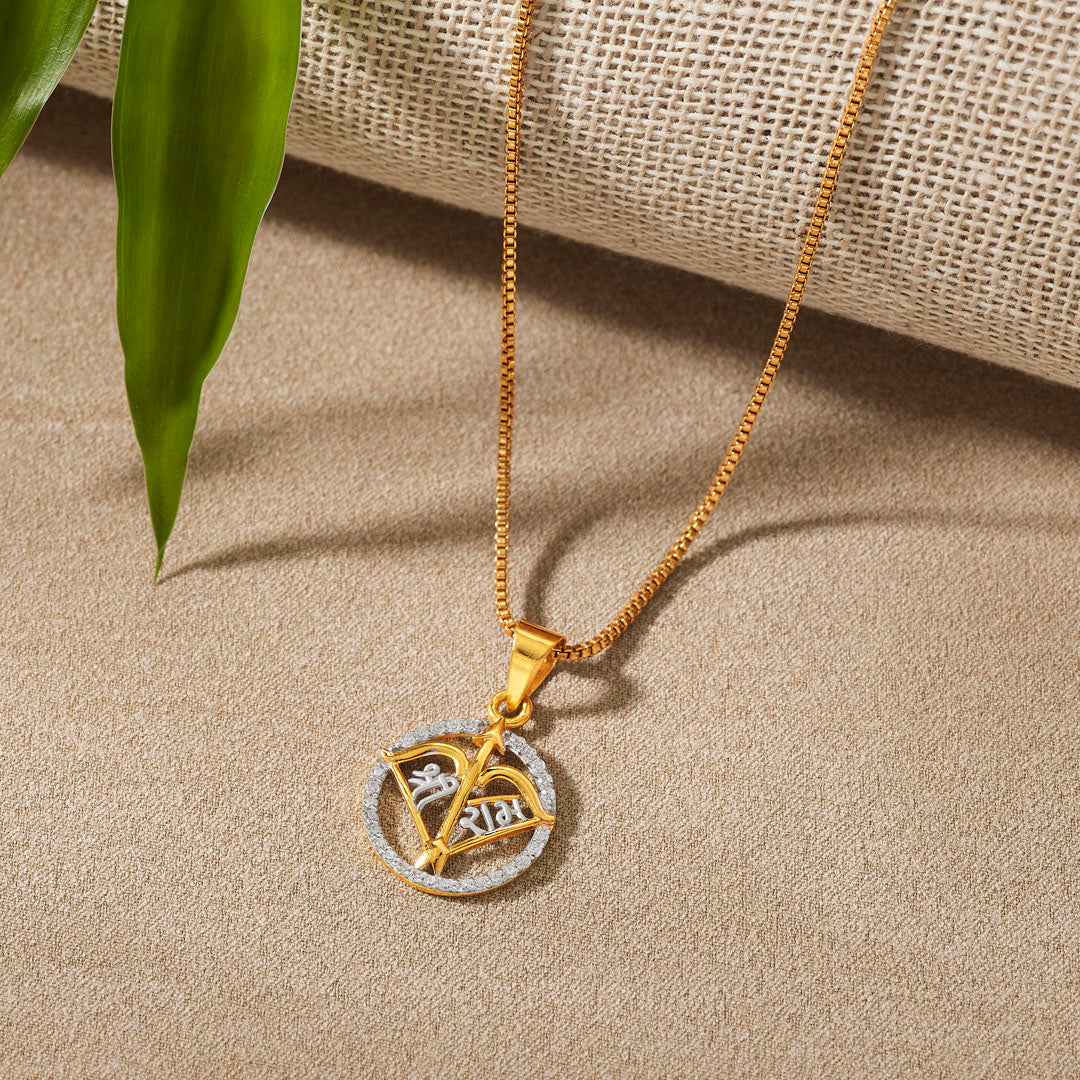 Shree Ram Zodiac Gold Pendant