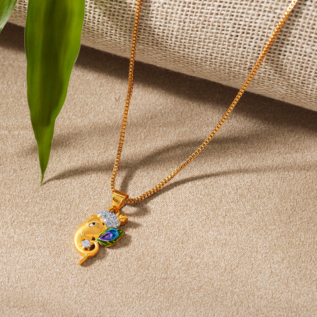 Ganesh Majesty Religious Gold Pendant