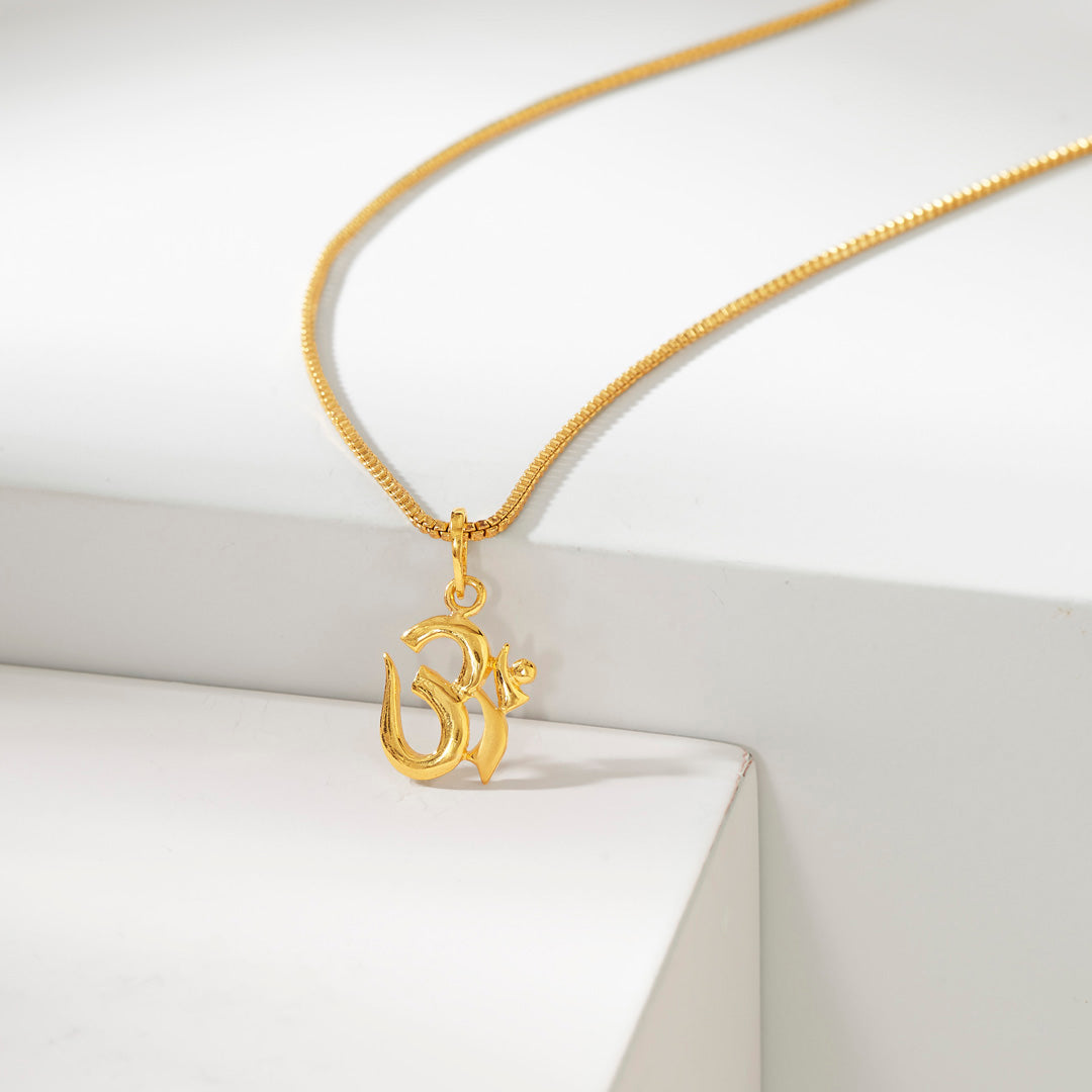 Om Mahima Religious Gold Pendant