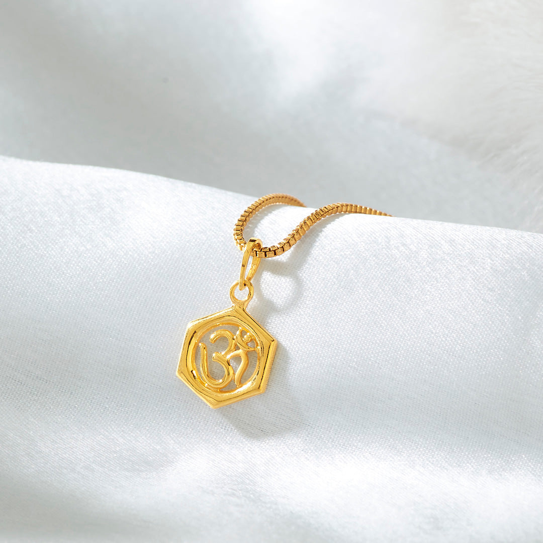 Om Vaibhav Religious Gold Pendant