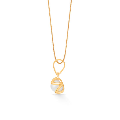Sun-kissed Pearl Gold Pendant Set