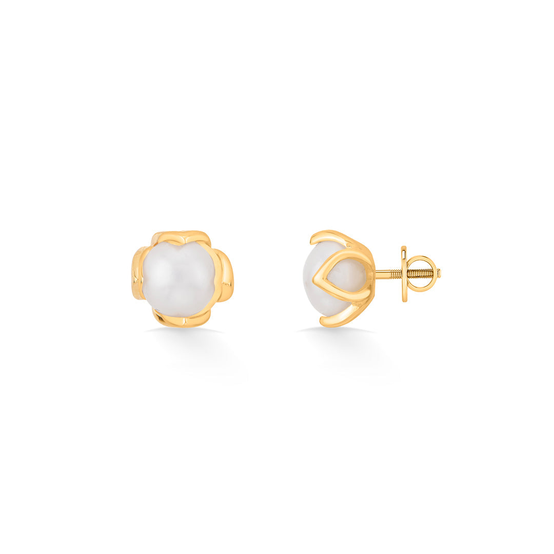 sun-kissed pearl gold pendant set