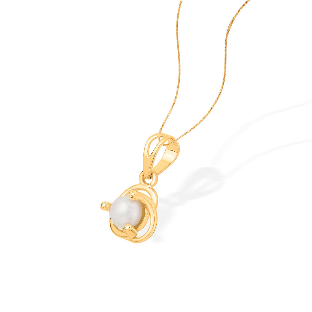 pearl bloom gold pendant set