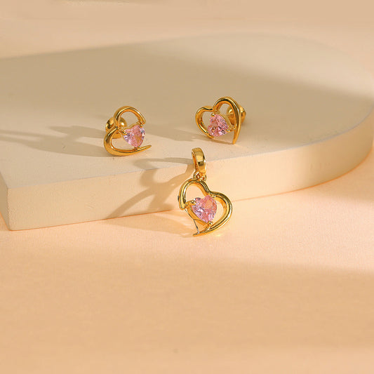 Heart Roselle Gold Pendant for Her