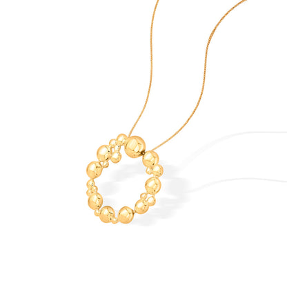 Beaded Crown Gold Pendant Set