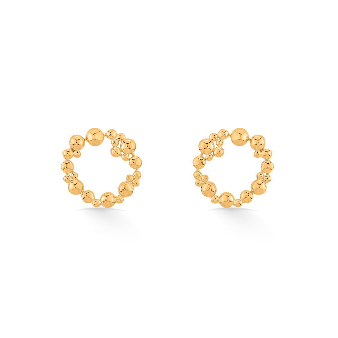 beaded crown gold pendant set