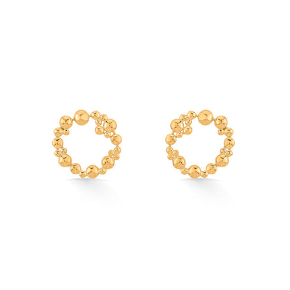 Beaded Crown Gold Pendant Set