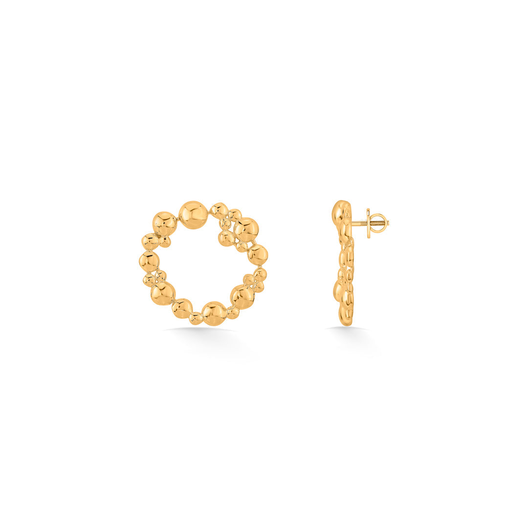 beaded crown gold pendant set