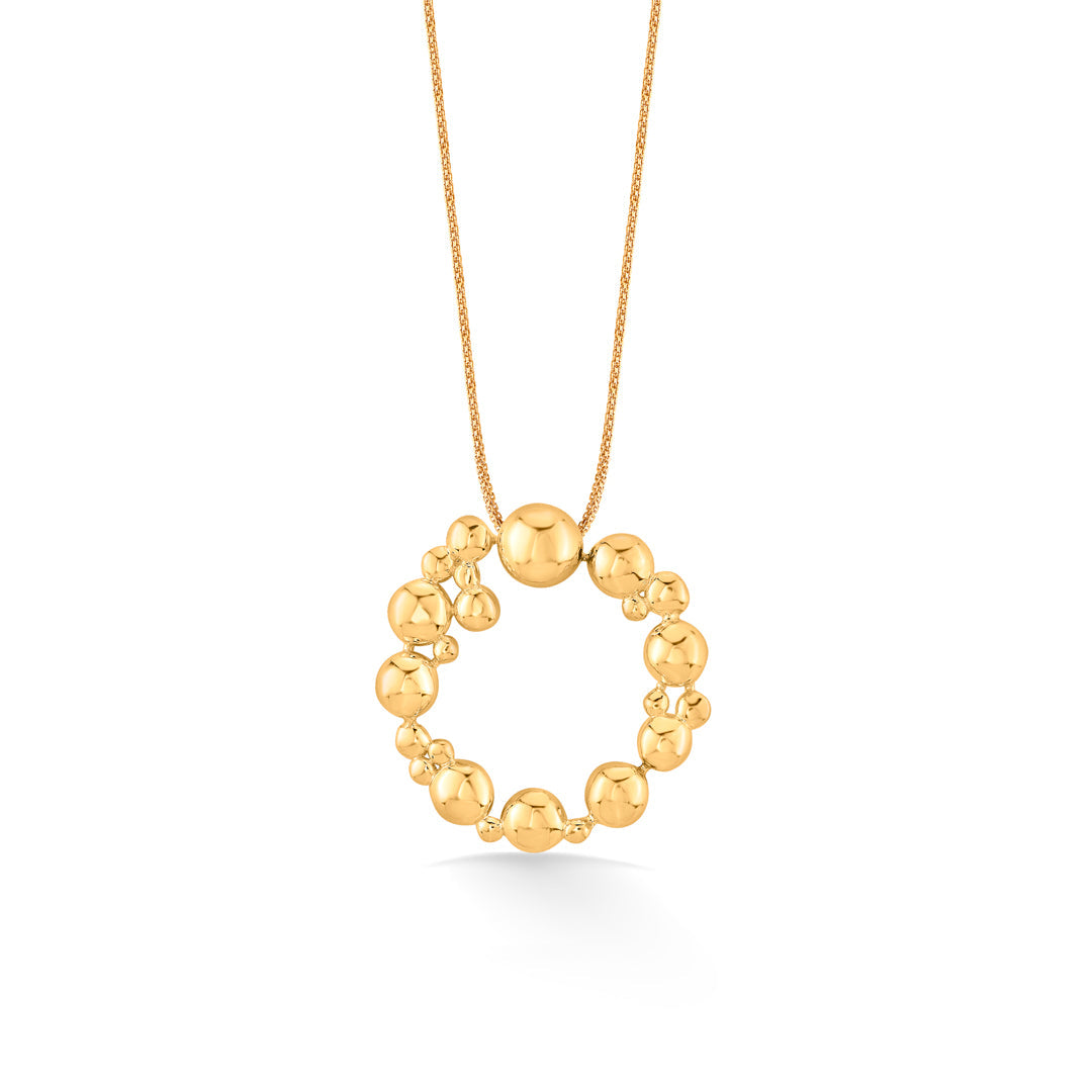 beaded crown gold pendant set