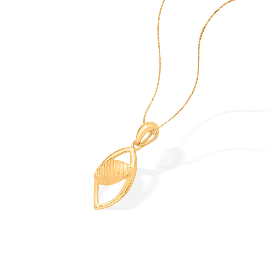 radiant cradle gold pendant set