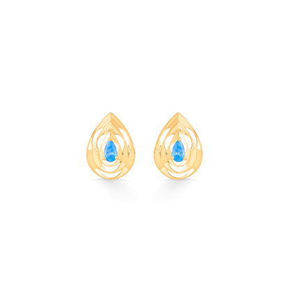 Sapphire Glow Gold Pendant Set