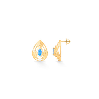 Sapphire Glow Gold Pendant Set