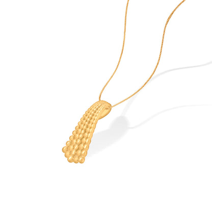 Sunray Tassel Gold Pendant Set