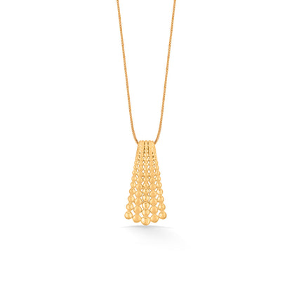 Sunray Tassel Gold Pendant Set