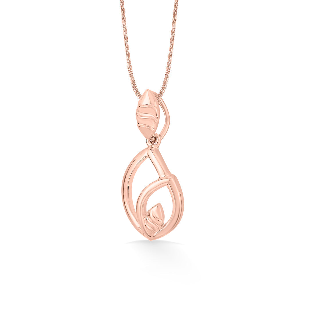 Auric Leaflet Gold Pendant Set