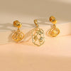 PetalMist Charm Gold Pendant Set