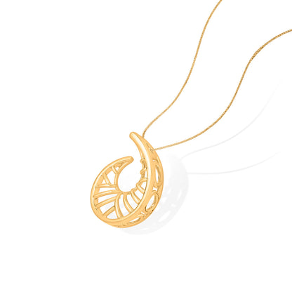 Sunwave Twist Gold Pendant Set