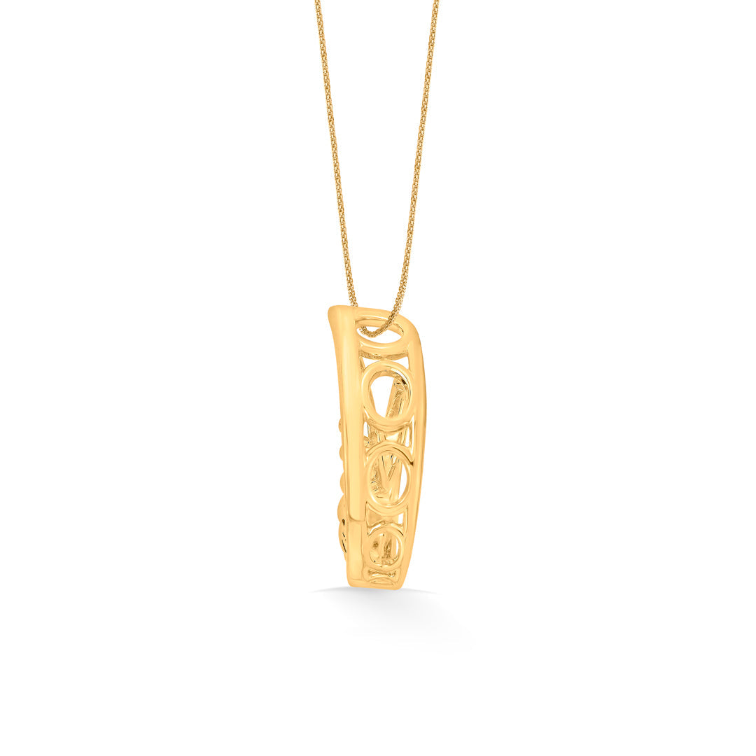 sunwave twist gold pendant set