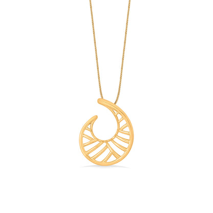 Sunwave Twist Gold Pendant Set