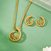 Sunwave Twist Gold Pendant Set