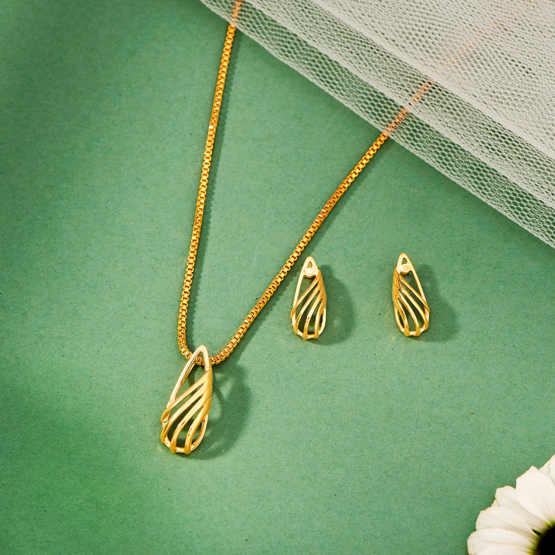 lightfall gold pendant set