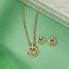 Orbit Embrace Gold Pendant Set