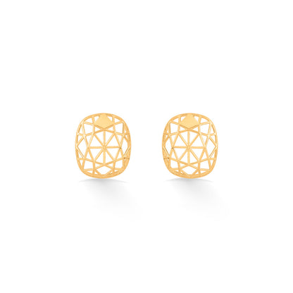 Sunburst Frame Gold Pendant Set