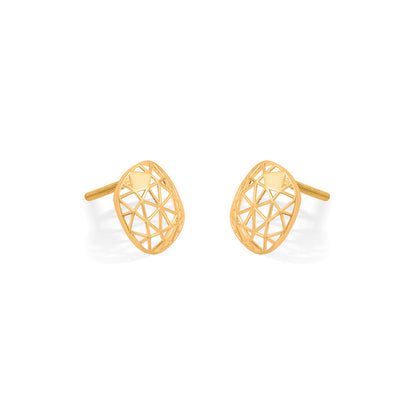 Sunburst Frame Gold Pendant Set