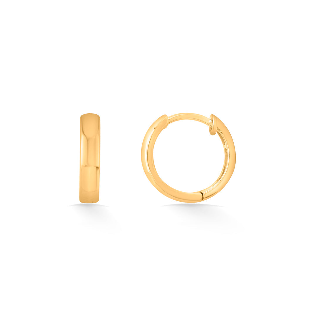 majestic arc hoop & huggie gold earring