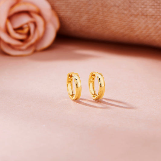 Majestic Arc Hoop & Huggie Gold Earring