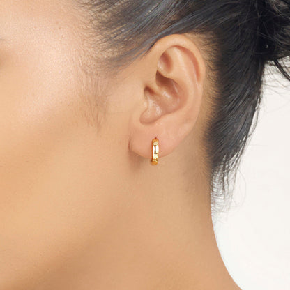 Majestic Arc Hoop & Huggie Gold Earring