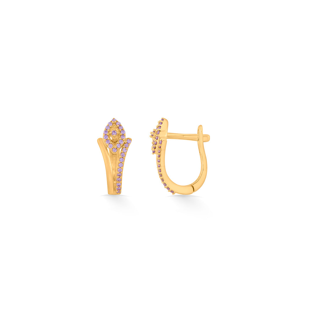crown light hoops & huggies gold earring