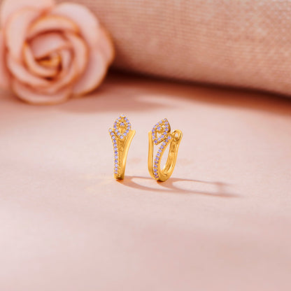 Crown Light Hoops & Huggies Gold Earring