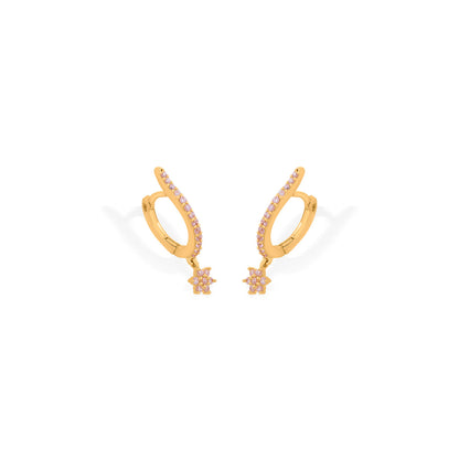 Starlit Spark Hoop & Huggie Gold Earring