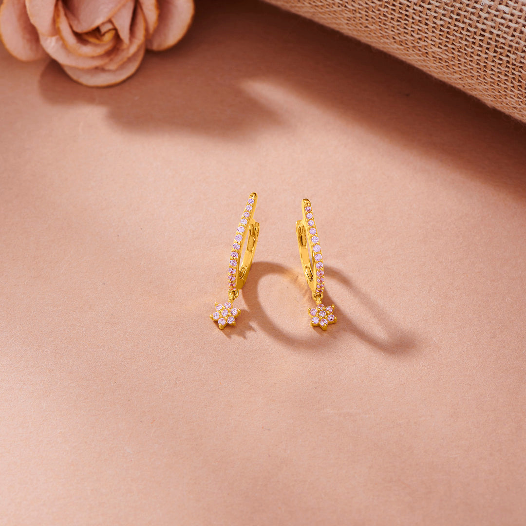 starlit spark hoop & huggie gold earring