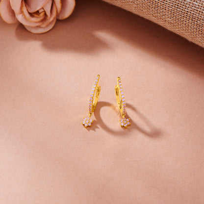 Starlit Spark Hoop & Huggie Gold Earring